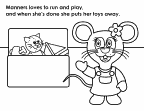 Puts Away Toys