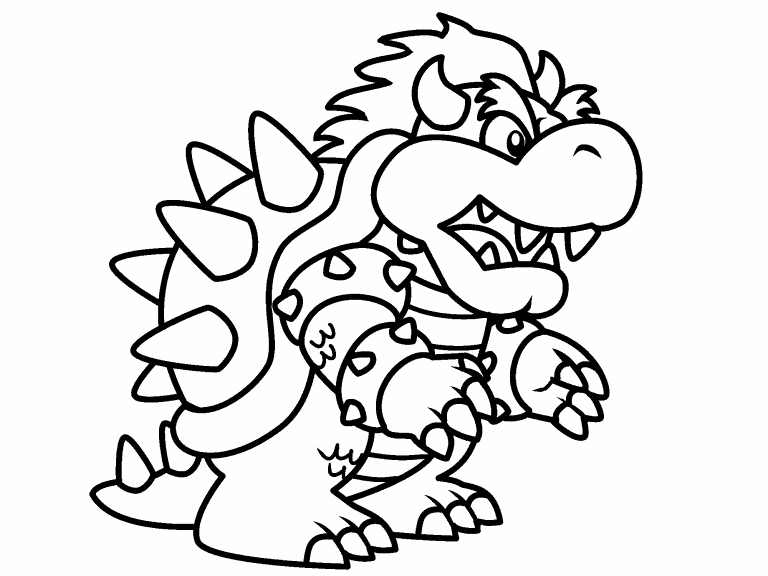 Bowser coloring page - Coloring Pages 4 U