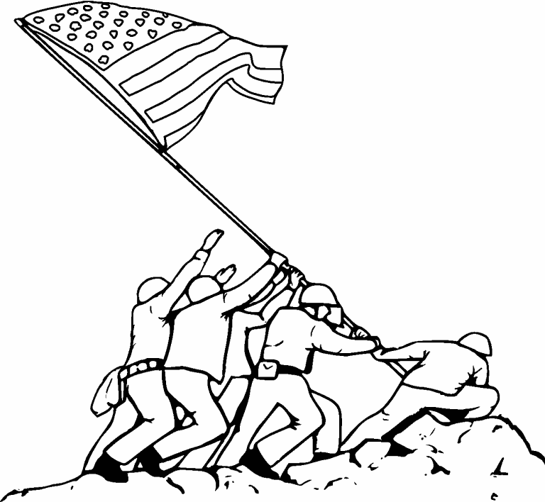 iwo jima memorial drawing