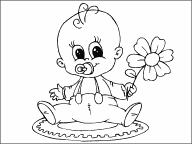 Baby with flower
