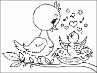 Chick and Mother Bird