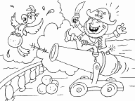 Pirate firing cannon