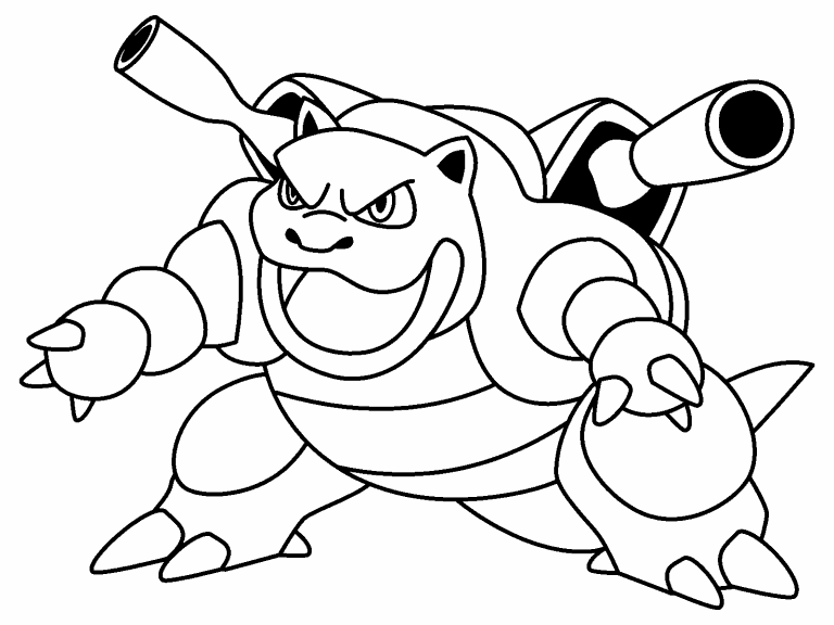 Pokemon Coloring Pages Blastoise / Mega Charizard Coloring Page Easy