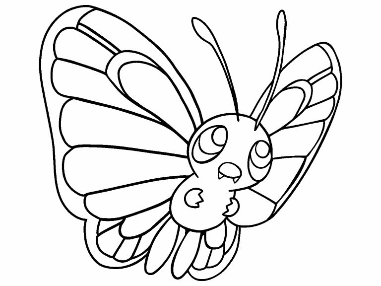 10 Majestic Butterfree Pokémon Coloring Pages to Color