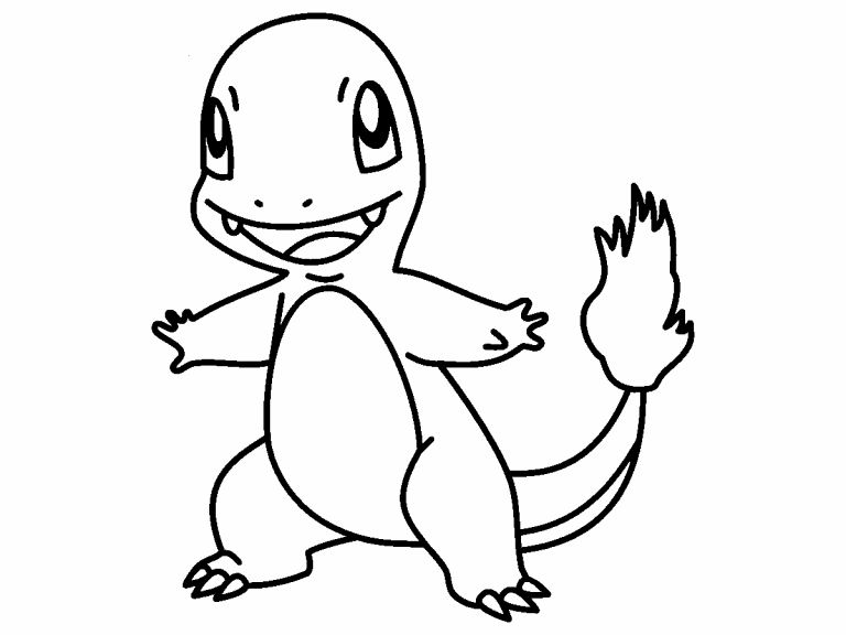 Charmander Pokemon coloring page