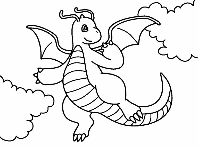 Download Dragonite Pokemon coloring page - Coloring Pages 4 U