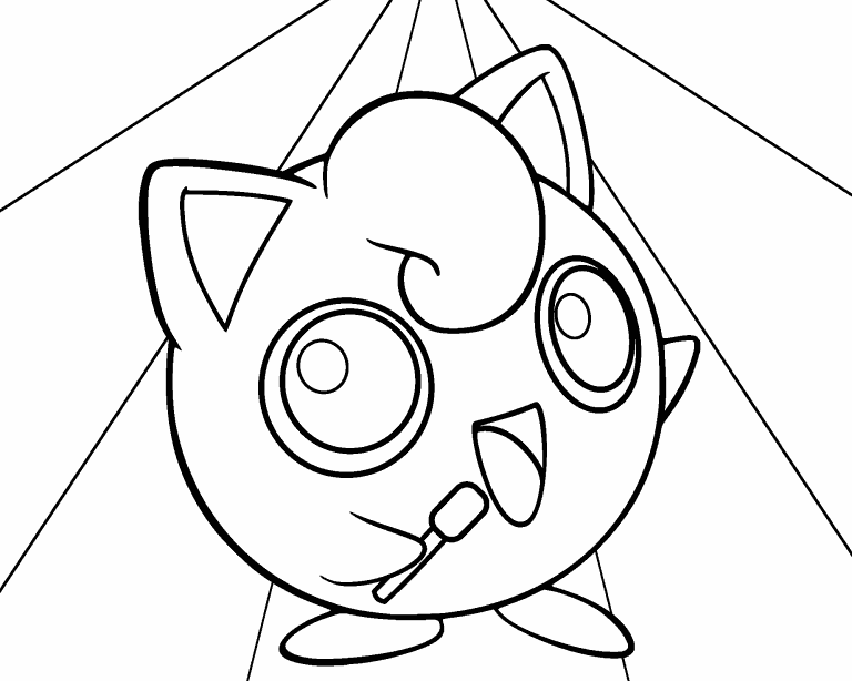 Jigglypuff Pokemon coloring page - Coloring Pages 4 U
