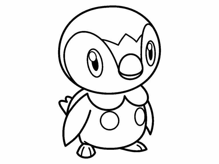 Piplup Pokemon coloring page - Coloring Pages 4 U
