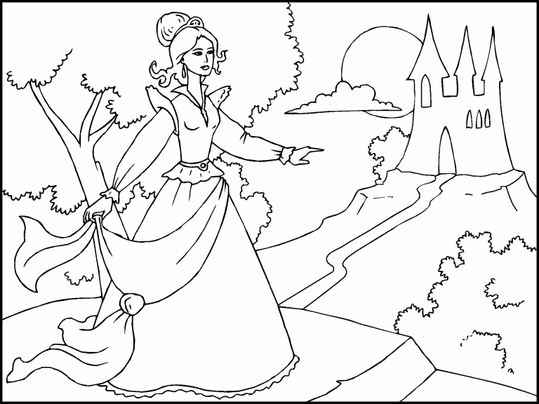 Princess returns to Castle coloring page Coloring Pages 4 U