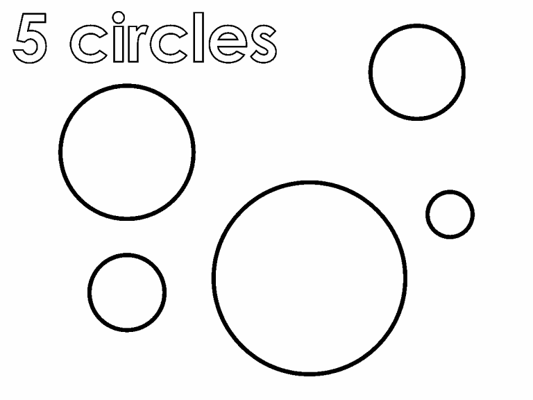 Five Circles Coloring Page Coloring Pages 4 U