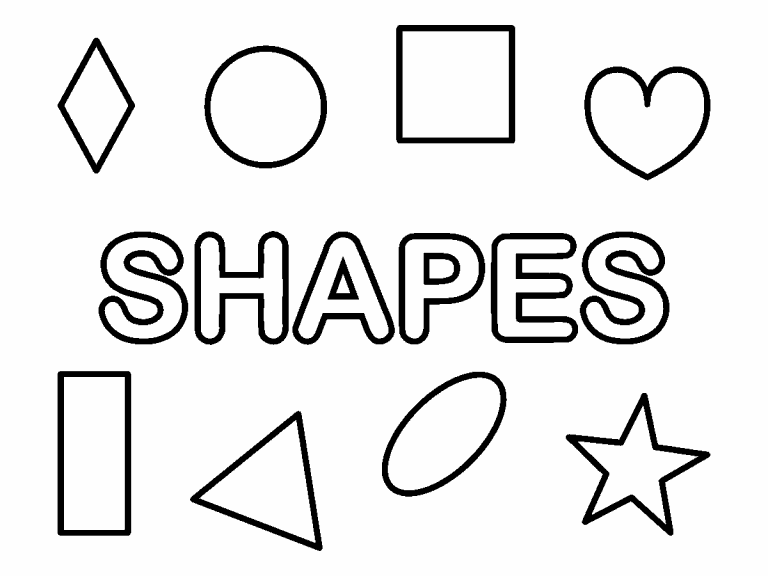 Shapes coloring page - Coloring Pages 4 U