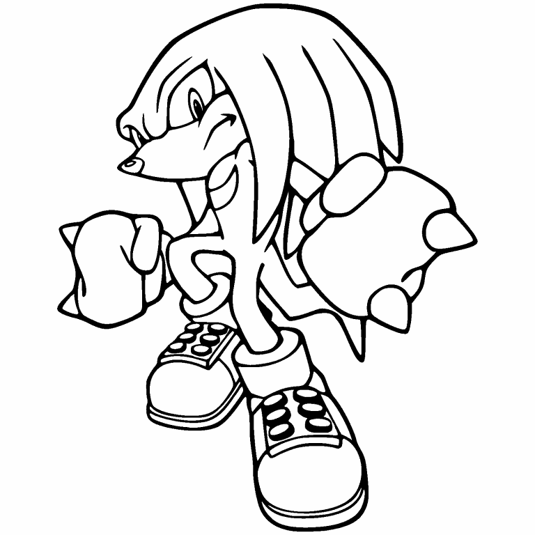 Free Printable Knuckles Sonic Coloring Pages / Tails Coloring Pages at