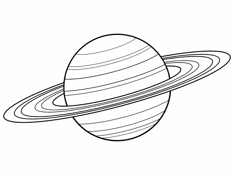 Saturn coloring page - Coloring Pages 4 U