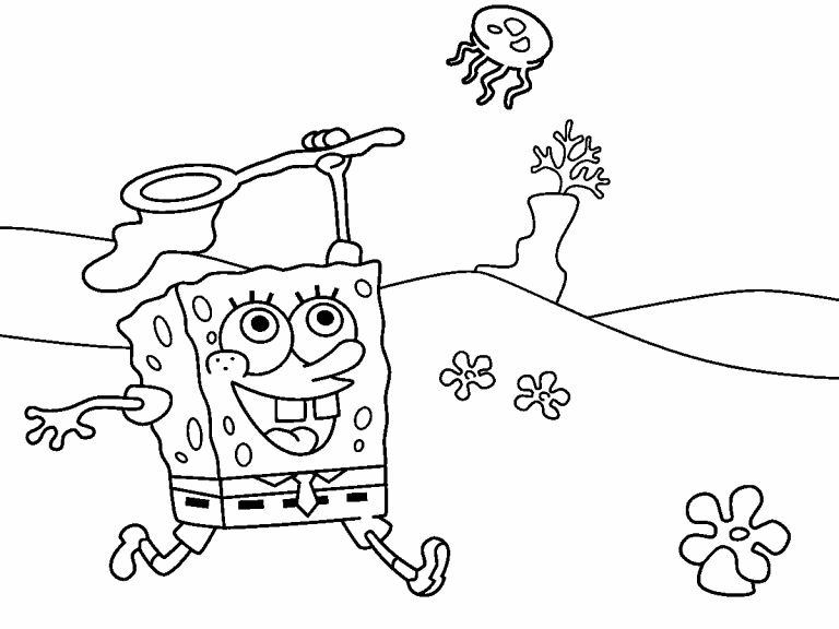 jellyfish spongebob coloring pages