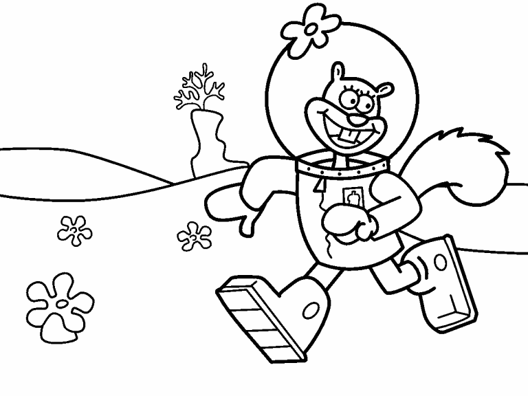 sandy coloring pages