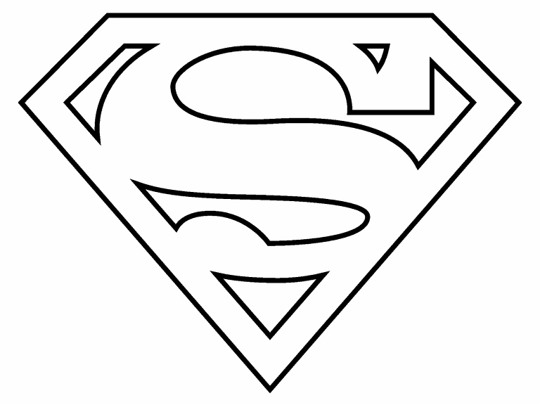 Free Coloring Page 8 Feb 2021 Superman Logo