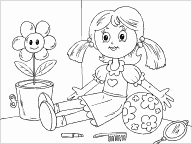 Doll and Flower