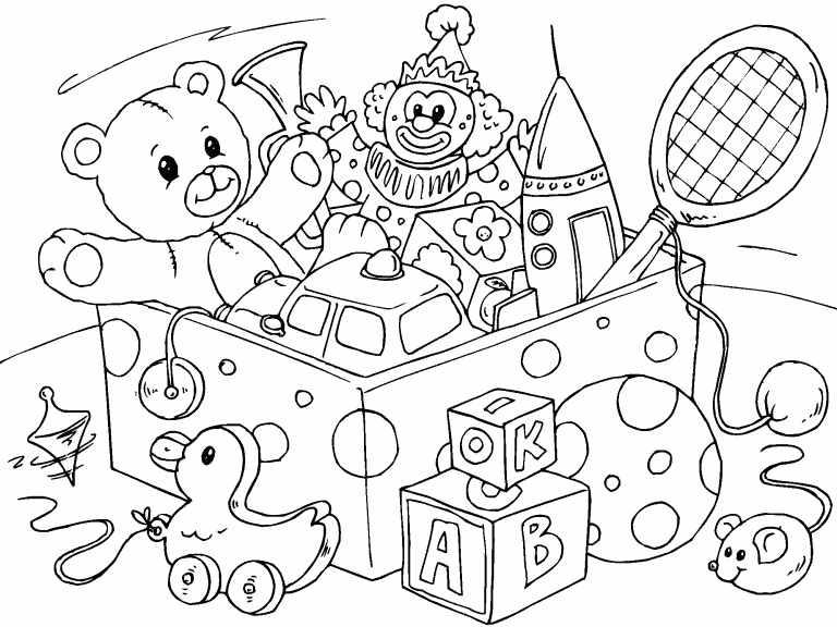 Black and white toy sales box