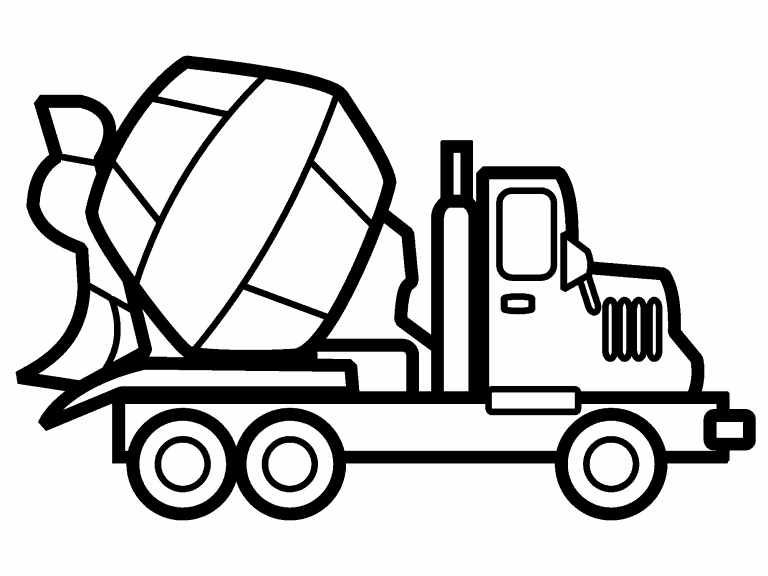 cement truck coloring pages