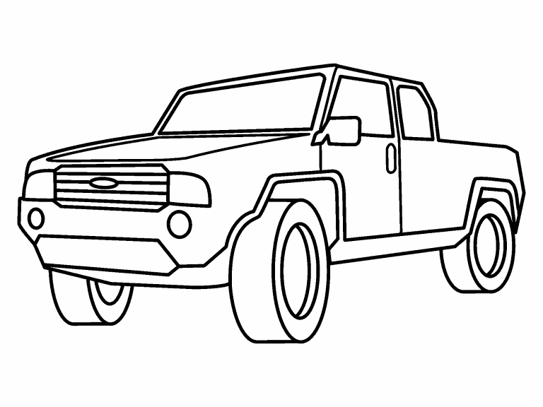 Pickup Truck coloring page - Coloring Pages 4 U