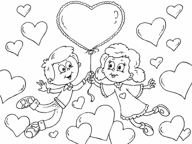 Kids with Heart Balloon